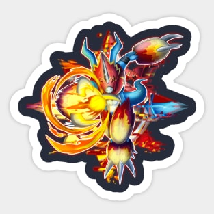 flamedramon fanart Sticker